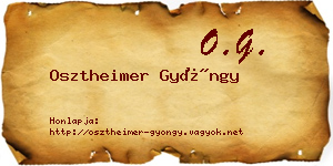 Osztheimer Gyöngy névjegykártya